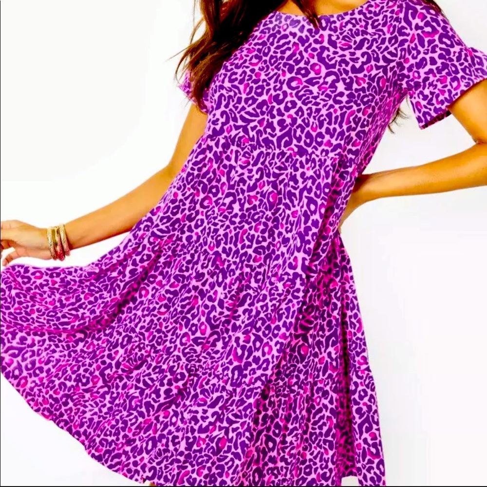 NWT Lilly Pulitzer Jodee Dress Purple Berry My Favorite Spot Size Medium